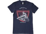 Maglietta "Taking You To The Train Station"" - Small - Navy"