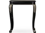 Casa Padrino Tavolino Barocco Nero/Argento - Tavolino Quadrato In Legno Massiccio In Stile Barocco - Mobili Da Salotto In Stile Barocco - Mobili Barocchi - Nobile E Magnifico