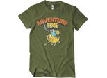 Maglietta Adventure Time Lavata - Grande - Oliva
