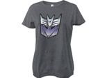 Maglietta Femminile Con Scudo Decepticon Invecchiato - Piccola - Darkheather