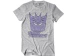 Maglietta Con Scudo Duotone Decepticon Lavato - X-Large - Heathergrey