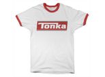 Tonka Logo Ringer Tee - Grande - Bianco-Rosso