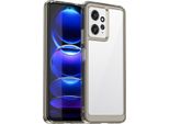 Custodia Per Xiaomi Redmi Note 12 4G Trasparente, Antiurto Custodia Protettiva In Silicone Tpu Grigio