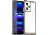Custodia Per Xiaomi Poco X5 Pro/Redmi Note 12 Pro Trasparente, Antiurto Tpu Silicone Custodia Protettiva Grigio