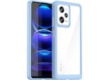 Custodia Per Xiaomi Poco X5 Pro/Redmi Note 12 Pro Trasparente, Antiurto Tpu Silicone Custodia Protettiva Blu