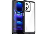 Custodia Per Xiaomi Poco X5 Pro/Redmi Note 12 Pro Trasparente, Antiurto Tpu Silicone Custodia Protettiva Nero