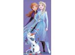 Telo Mare In Cotone Regno Di Ghiaccio - Elsa E Anna Con Olaf
