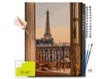 Oh Art! - Set Per Dipingere Con I Numeri - 40X50Cm, Con Cornice In Legno E Pennelli Fai Da Te