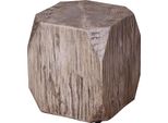 Tavolino Asianliving In Cemento Effetto Legno - Alexios D35Xh44Cm