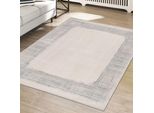 Elegante Tappeto Di Design | Lucido | In Blu E Bianco Dimensioni - 140 X 200 Cm