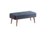 Skye Decor, Vina 1048 - 2 - Noce, Blu Scuro, Panca, Noce, 100 % Melamin Coated Slipboard, 90 X 39 X 40 Cm