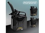 Monzana® 3X Tanica Benzina Da 5 L Chiusura Di Sicurezza Approvazione Onu Tanica Gasolio In Metallo Contenitore Acciaio Carburante
