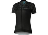 Maglia Shimano W's Sagami A Maniche Corte Con Zip, Nera