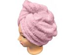 Turbante Per Capelli In Spugna Ad Asciugatura Rapida, Rosa