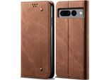 Custodia Google Pixel 8, Custodia A Portafoglio In Pelle Con Chiusura Magnetica E Supporto Per Google Pixel 8 Marrone