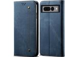Custodia Google Pixel 7 Pro, Custodia In Pelle A Portafoglio Con Chiusura Magnetica E Supporto Per Google Pixel 7 Pro Blu