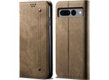 Custodia Google Pixel 8, Custodia A Portafoglio In Pelle Con Chiusura Magnetica E Supporto Per Google Pixel 8 Khaki