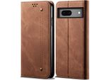 Custodia Google Pixel 7A, Custodia A Portafoglio In Pelle Con Chiusura Magnetica E Supporto Per Google Pixel 7A Marrone