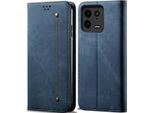 Custodia Xiaomi 13, Custodia In Pelle A Portafoglio Con Chiusura Magnetica E Supporto Per Xiaomi 13 Blu