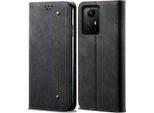 Custodia Redmi Note 12S, Custodia A Portafoglio In Pelle Con Chiusura Magnetica E Supporto Per Xiaomi Redmi Note 12S Nero