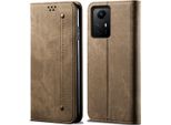 Custodia Redmi Note 12S, Custodia A Portafoglio In Pelle Con Chiusura Magnetica E Supporto Per Xiaomi Redmi Note 12S Khaki