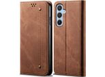 Custodia Galaxy A14, Custodia Protettiva In Pelle Flip Bookstyle Con Funzione Stand Per Samsung Galaxy A14 5G/4G Marrone