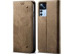 Custodia Xiaomi 12T, Custodia Protettiva In Pelle Flip Bookstyle Con Supporto Per Xiaomi 12T / 12Tpro / Redmi K50 Ultra Khaki