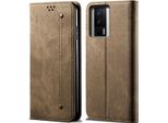 Xiaomi Poco F5 Pro Case, Custodia Protettiva In Pelle Con Stand Per Xiaomi Poco F5 Pro / Redmi K60 / K60 Pro Khaki