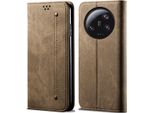 Custodia Xiaomi 13 Ultra, Custodia A Portafoglio In Pelle Con Chiusura Magnetica E Supporto Per Xiaomi 13 Ultra Khaki