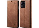 Xiaomi Poco X5 Pro Case, Custodia Protettiva In Pelle Con Funzione Stand Per Xiaomi Poco X5 Pro / Redmi Note 12 Pro Speed Brown