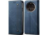 Custodia Oppo Find X6 Pro, Custodia In Pelle Con Chiusura Magnetica E Supporto Per Oppo Find X6 Pro Blu