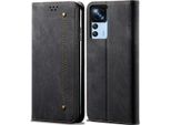Custodia Xiaomi 12T, Custodia A Portafoglio In Pelle Con Chiusura Magnetica E Supporto Per Xiaomi 12T / 12Tpro / Redmi K50 Ultra Nero
