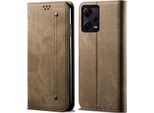 Custodia Redmi Note 12 Pro 5G, Custodia Protettiva In Pelle Con Funzione Stand Per Xiaomi Redmi Note 12 Pro 5G Khaki