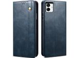 Custodia Per Samsung Galaxy A04 4G, Custodia Flip In Pelle Con Funzione Stand Blu
