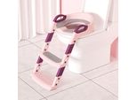 Swanew Trainer Da Toilette Con Scala Scale Con Gradini Seggiolino Per Bambini Seggiolino Da Toilette Vasino Rosa