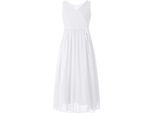 Ragazze Principessa Abito Da Sera Dimensioni 128 Cm Festive Lungo Flower Girl Dress Wedding Beaded Bow Chiffon Dress