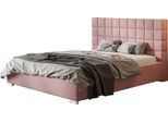 Letto Imbottito Porto Con Testiera, 180X200 Cm, Letto Matrimoniale Con Rete In Legno E Doghe, Tessuto Velour Grigio