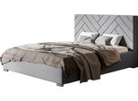 Letto Imbottito Sevilla Con Testiera, 120X200 Cm, Letto Matrimoniale Con Rete E Doghe In Legno, Tessuto Velour Turchese