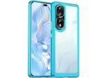 Custodia Per Honor 80 Pro Trasparente, Protettiva In Silicone Tpu Antiurto Azzurro