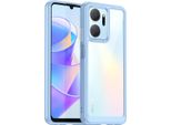 Custodia Per Honor X7A Trasparente, Protettiva In Silicone Tpu Antiurto Blu