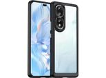 Custodia Per Honor 80 Pro Trasparente, Protettiva In Silicone Tpu Antiurto Nero