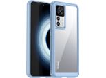 Custodia Per Xiaomi Redmi K50 Ultra Trasparente, Antiurto Tpu Silicone Custodia Protettiva Blu