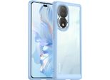Custodia Per Honor 80 Trasparente, Protettiva In Silicone Tpu Antiurto Blu