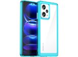Custodia Per Xiaomi Redmi Note 12 Pro+ Trasparente, Antiurto Custodia Protettiva In Silicone Tpu Azzurro