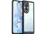 Custodia Per Honor 80 Trasparente, Protettiva In Silicone Tpu Antiurto Nero