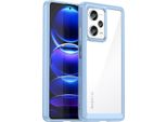 Custodia Per Xiaomi Redmi Note 12 Pro+ Trasparente, Antiurto Tpu Silicone Custodia Protettiva Blu
