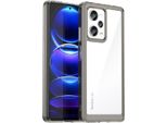 Custodia Per Xiaomi Redmi Note 12 Pro+ Trasparente, Antiurto Custodia Protettiva In Silicone Tpu Grigio