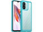 Custodia Per Xiaomi Redmi 12C Trasparente, Antiurto Custodia Protettiva In Silicone Tpu Azzurro