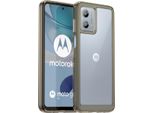 Custodia Per Motorola Moto G53 Trasparente, Antiurto In Silicone Tpu Protettivo Grigio