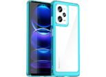 Custodia Per Xiaomi Poco X5 Pro/Redmi Note 12 Pro Trasparente, Antiurto Custodia Protettiva In Silicone Tpu Azzurro